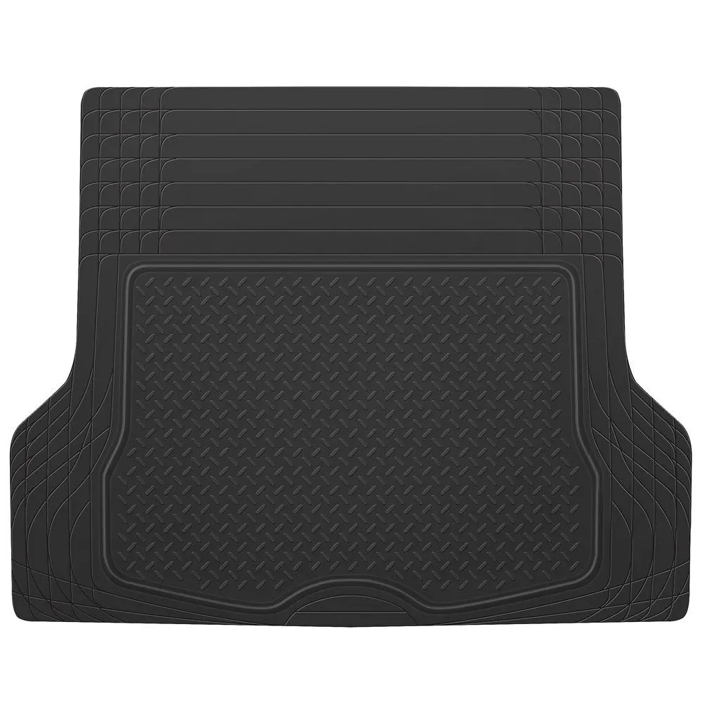 Black Heavy Duty Cargo Floor Mat-All Weather Trunk Protection Trimmable to Fit & Durable HD Rubber |