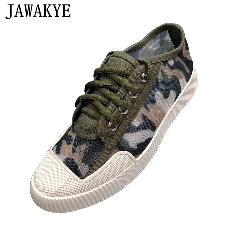 

2019 Nostalgic Camouflage Mesh Flat Shoes Women Genuine Leather Lace Up Sports Shoes Fashion Shell Toe Breathable Sneakers Woman
