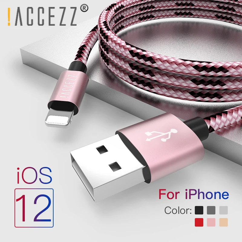 ! ACCEZZ данных USB кабель освещение кабели для iPhone X XS Max XR 8 7 6s Plus iPad MiNi 8Pin Быстрая