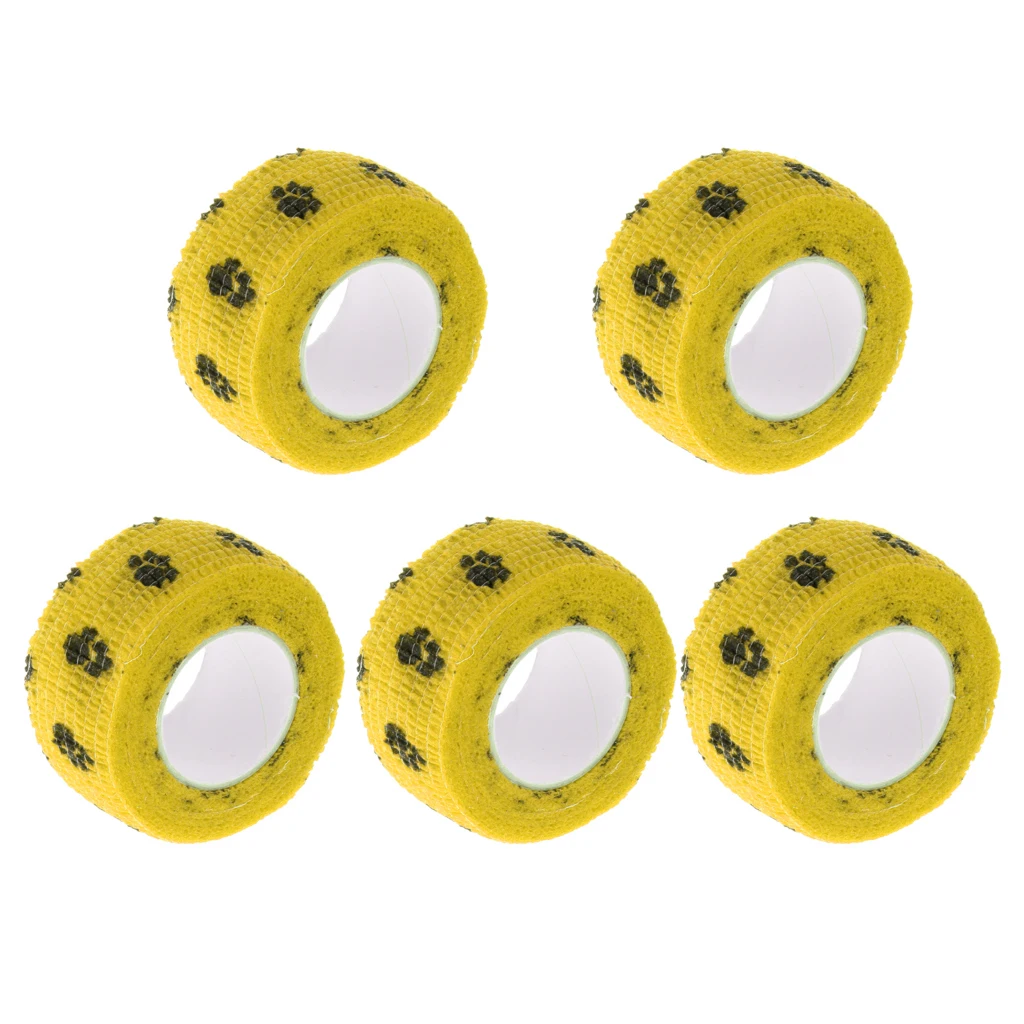 5 Pieces Non Woven Pet Dog and Cat Wound Self Adhesive Bandage Tape