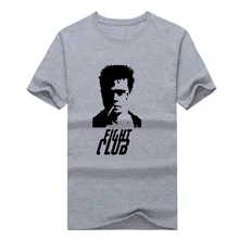 2017 Fight Club Mens I AM JACK BRAD PITT smoking T-Shirt 100% Cotton T shirt 1214-4