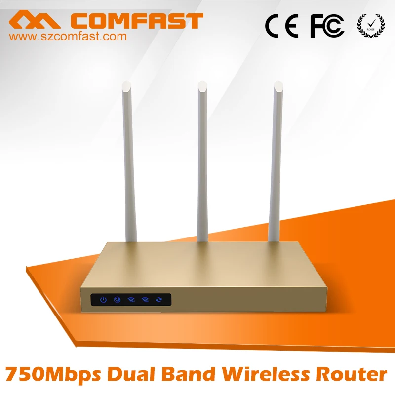 

COMFAST 750Mbps 802.11AC wireless wifi router 500m sq wifi coverage home wi-fi router with 3*PA 3*6dBi antennas 1 WAN+4 LAN port