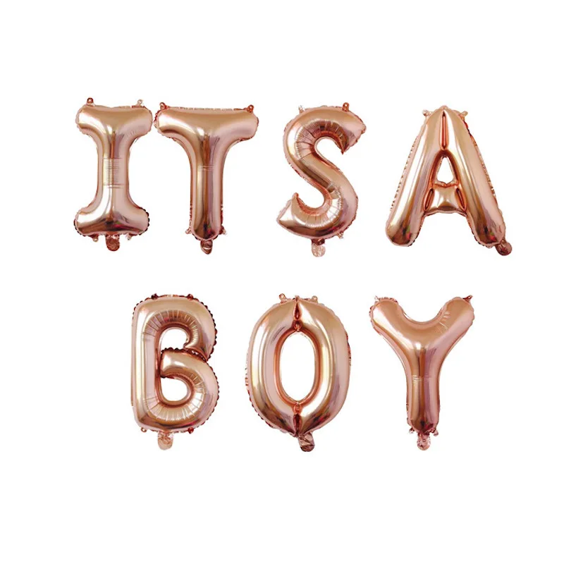 1set ITS A BOY GIRL Baby Shower Party Balloons Rose Gold Silver Birthday Party Supplies Letter Foil Balloon 1set ITS A BOY GIRL Baby Shower Party Balloons Rose Gold Silver Birthday Party Supplies Letter Foil Balloon
