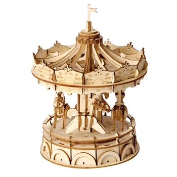 

Creative DIY Ferris Wheel 3D Mechanical Model Wooden Puzzle Game Assembly Toy Early Educational Gift for Children Teens Adult
