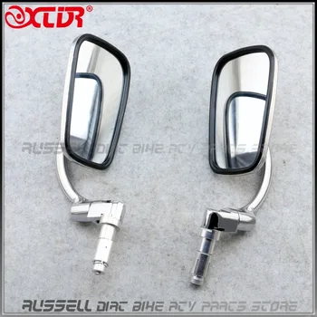 

Motorcycle Cafe Racer 7/8" Grips Handle Bar End 360 Swivel Retro Rearview Mirror Stainless steel 1 Pair