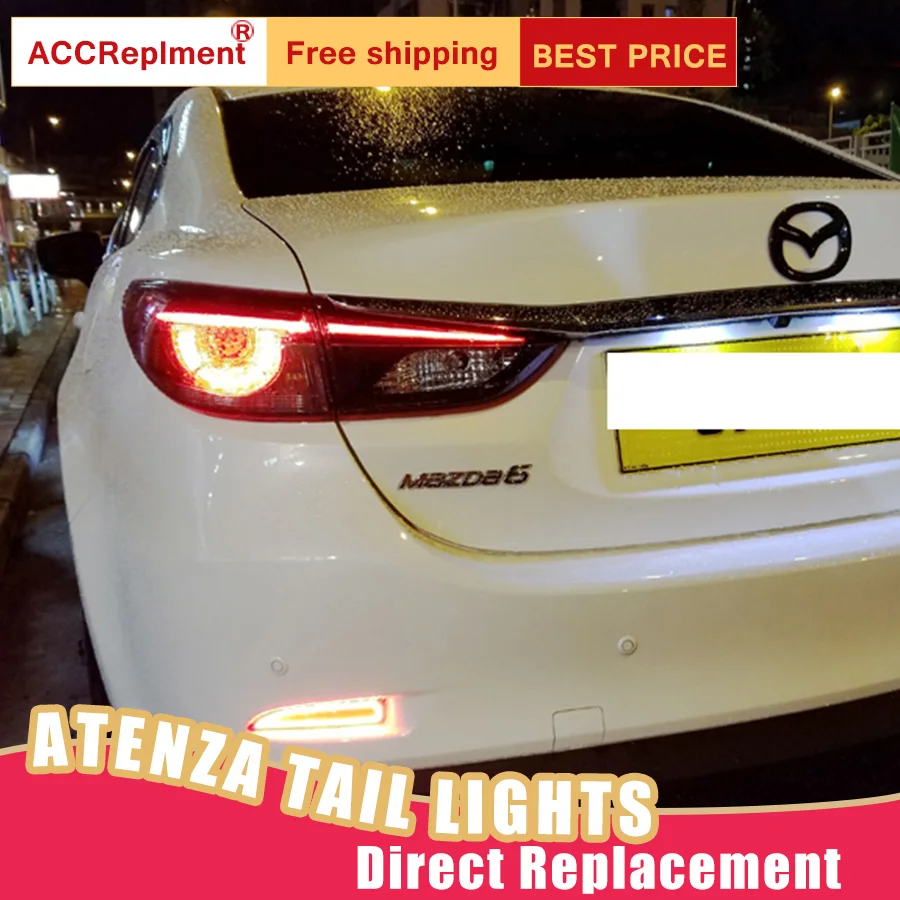 Perfect Car Styling LED Tail Lamp for Mazda 6 Tail Lights 2014-2018 for Atenza Rear Light DRL+Turn Signal+Brake+Reverse LED lights 4