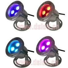 По DHLHigh силы, хорошее качество, 9 Вт RGB светодиодный фонтан света, RGB светодиодный свет бассейн, DS-10-1-9W-RGB, 12 В DC, 2 года гарантии