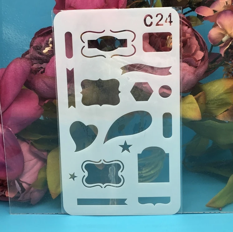 

A6 Heart Label DIY Layering Stencils Wall Painting Scrapbook Coloring Embossing Album Decorative Paper Template