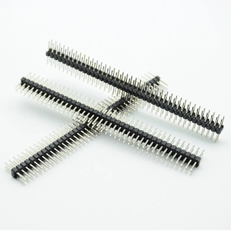 

5PCS 2.54mm Male Pin Header, 0.1" Breakaway PCB , 2*40Pin 80 Pin Double Row Strip Straight, needle length 15mm Connector