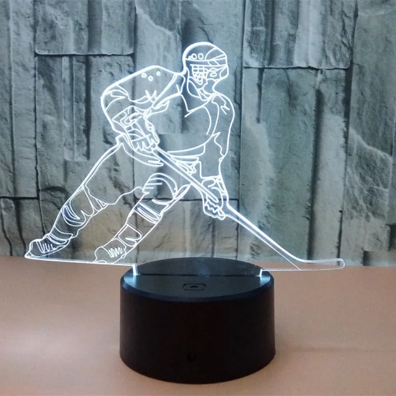 Colorful Touch 3d Led Night Light Hockey Lamp USB Illusion Atmosphere Table Lamp for Children Baby Kids Gift Bedside Bedroom Colorful Touch 3d Led Night Light Hockey Lamp USB Illusion Atmosphere Table Lamp for Children Baby Kids Gift Bedside Bedroom