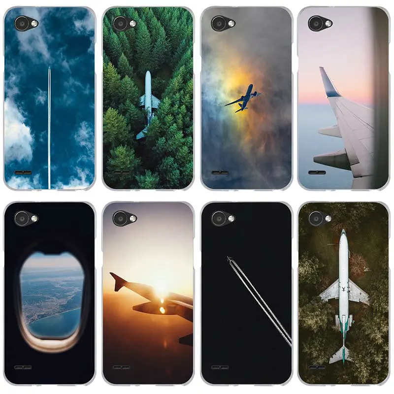Soft TPU Mobile Phone Cases for LG G2 G3 Mini G4 G5 G6 K4 K7 K8 K10 2017 V10 V20 V30 Nexus 5X Plane With Sunset Glow Theme | Мобильные