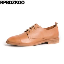 Винтажные женские туфли-оксфорды на плоской подошве; Цвет черный, коричневый; женские туфли ручной работы с круглым носком; Роскошные туфли из воловьей кожи на шнуровке в китайском стиле