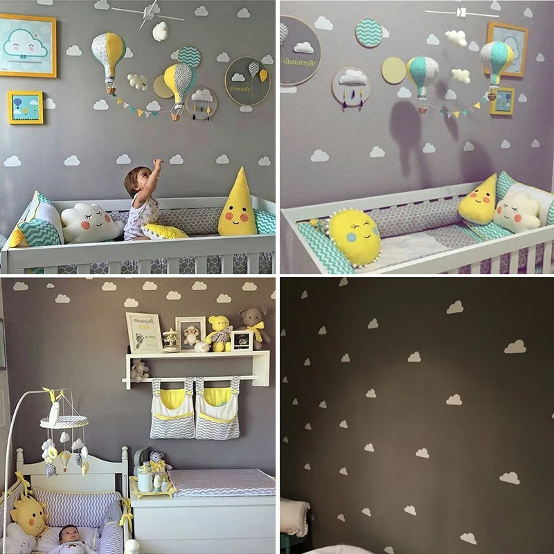 Cloud Baby Girl Room Wall Sticker For Kids Room Baby Boy Room Decor Kids Bedroom Nursery Decor Girl Wall Stickers Home Decor