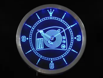 

nc0157 Turntable DJ Music Disco Bar Beer Neon Light Signs LED Wall Clock