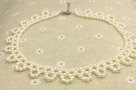 

Small Size 4-5mm White Color Freshwater Pearl Necklace Flower Pearl Jewelry Handmade Woman Jewelry Wedding Necklace,Mothers Day