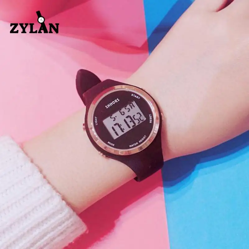 ZYLAN Silicone Lovers Men Women Watches LED Digital Watch Ladies Electronic Wristwatches Creative Calendar Female Sports | Наручные часы