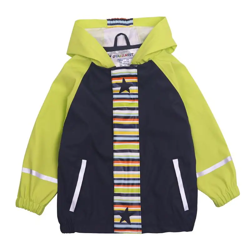 Детский дождевик для детей, дождевик, дождевик/дождевик, студенческое пончо, уличная куртка для мальчиков и девочек, ветрозащитная Водонепроницаемая дорожная куртка - Цвет: green