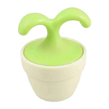 

Mini Plastic Green Leaf Shaped Grip Relaxing Body Foot Roller Ball Massager