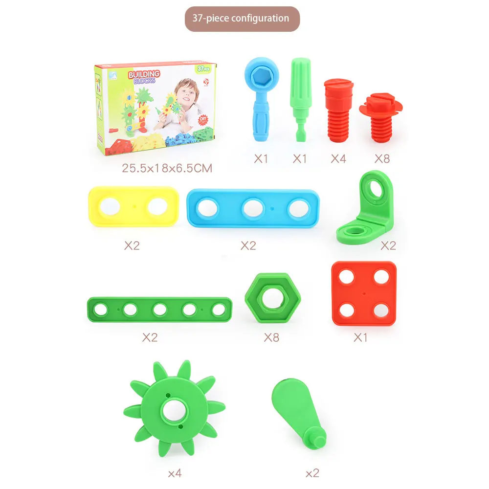 Игрушка-конструктор DIY игрушки Многоцветный Детская комната начинающих способность Декор пластик Безопасный Материал Дети подарок игра практика рабочего стола