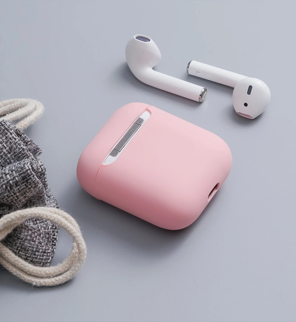 Оригинальные жидкие силиконовые чехлы для наушников для Apple AirPods 1 2 аксессуары Чехлы беспроводные Bluetooth Air Pods защита Earpods