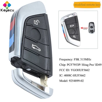 

KEYECU Modified CAS4 CAS4+ FEM Smart Remote Control Key With 3 Button 315MHz - FOB for BMW X3 F25 X4 F25 M2 F87 M3 M4 F80 F82/83