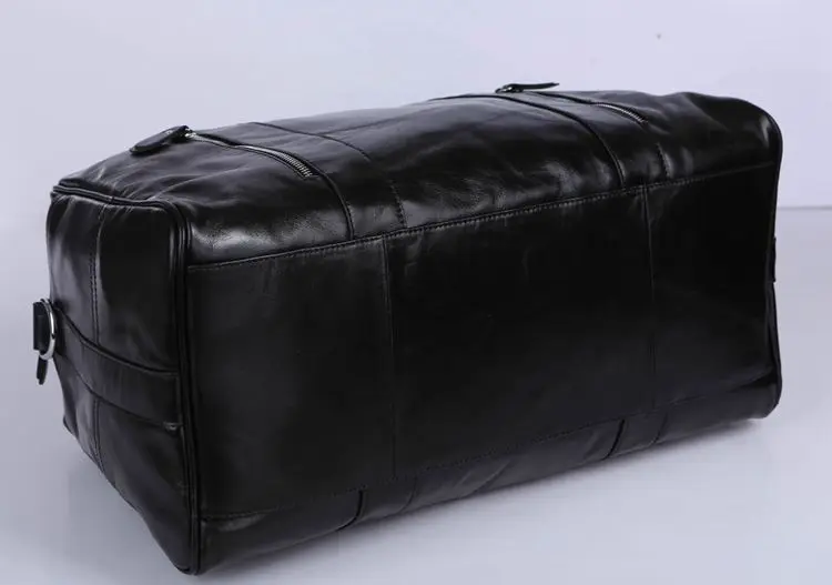 Новейшая мода высокое качество унисекс черный JMD натуральная кожа дорожная сумка 7190A