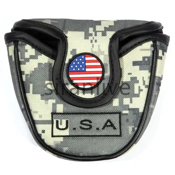 

USA Flag Nylon Golf Mallet Putter Cover Headcover Protector Bag & Magnetic Closure Golfer Club Supplies