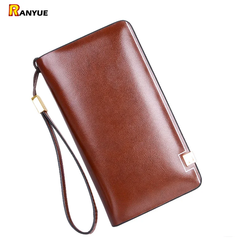 Luxury Brand Zipper Long Wallet Men Leather Wallet Male Men Wallets Purse With Coin Pocket ...