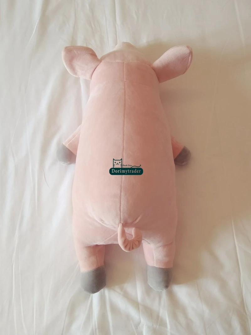 Dorimytrader Cuddly Soft Pink Piggy Plush Toy Stuffed Animal Pigs Doll Cartoon Pillow Baby Present 33inch 85cm DY61778(7)