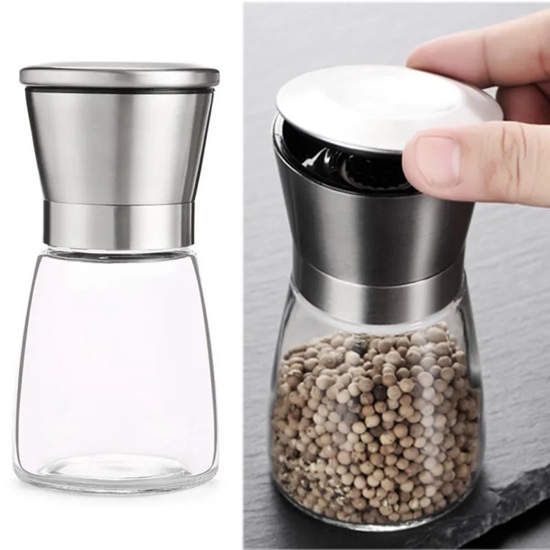 Kitchen Tools Pepper grinder Stainless steel ABS ceramic grinding core Kitchen tool salt and garlic pepper Kitchen accessories (13)