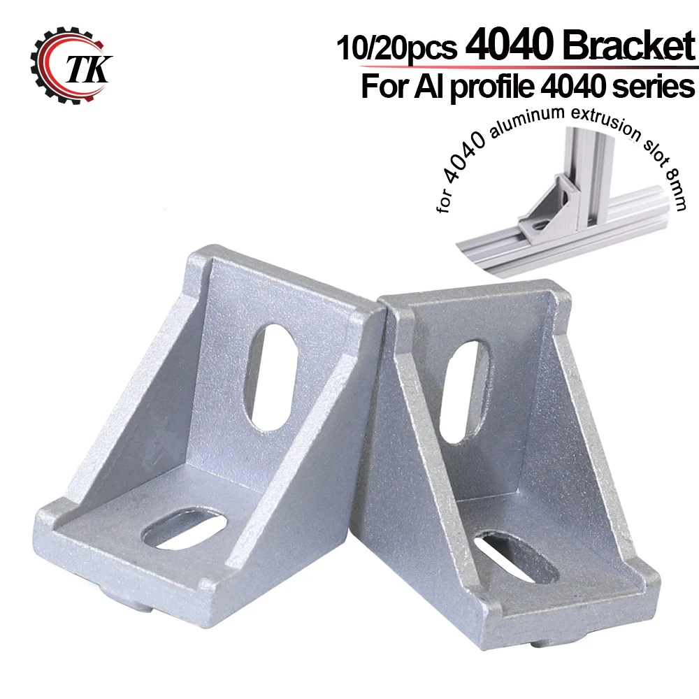 10 шт или 20 шт алюминиевый угловой кронштейн для алюминиевого профиля экструзии 4040 серии