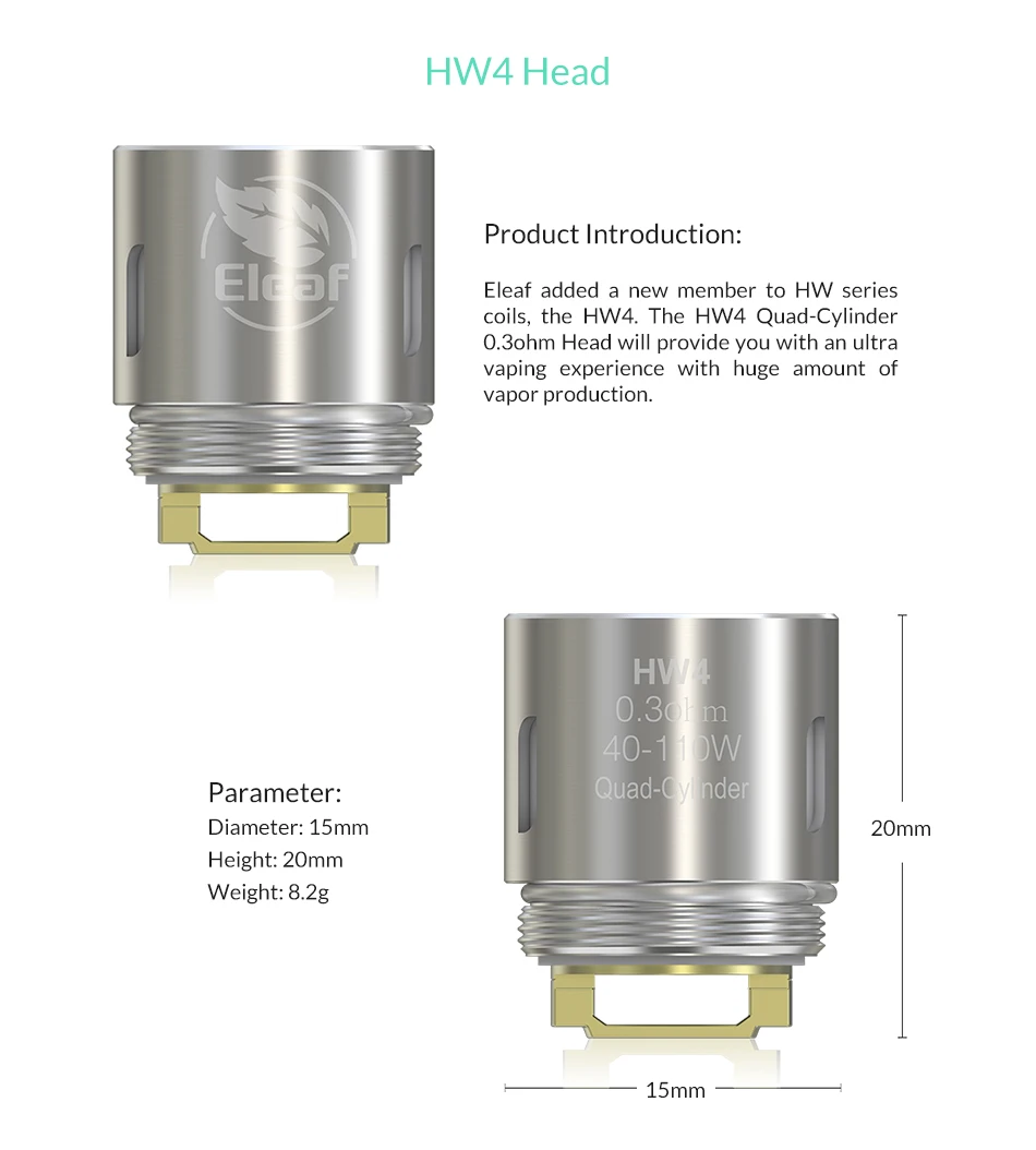 Русский склад Eleaf HW катушки HW1/HW2/HW3/HW4 HW-M HW-N/HW-M двойной для iJust 3 комплект/Ello Duro/Ello Vate электронная сигарета