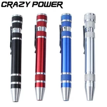 CRAZY POWER 8 in 1 Practical Flat Torx Magnetic Repair Open Screw Driver Portable Precision Tools Screwdriver Pen For Laptop