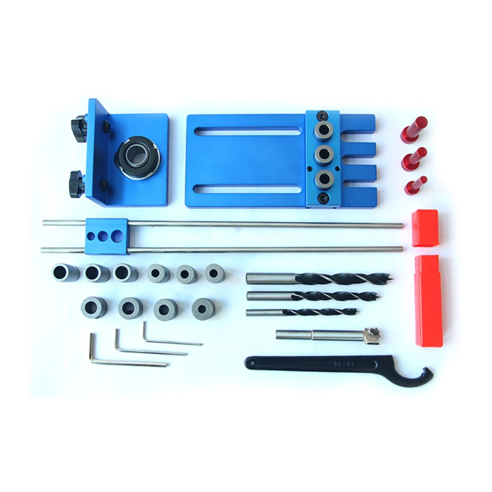 

3-in-1 Woodworking Punch Locator Hole Opener Punch Fixture Tools Hole Saw Carpenter Kit Set