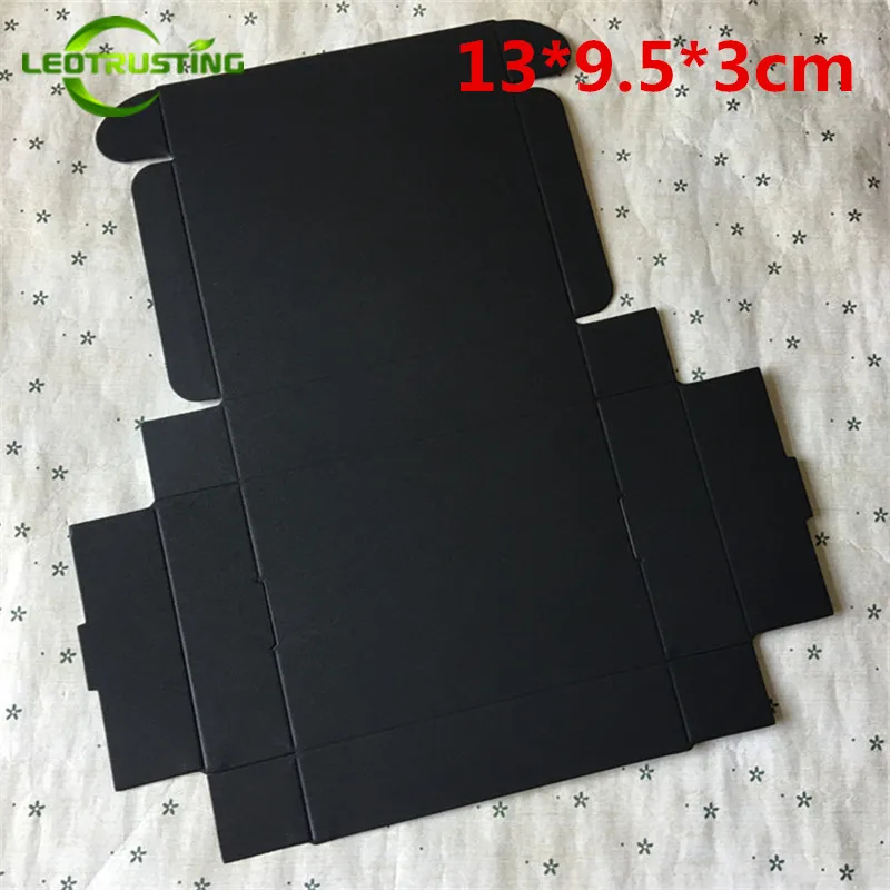 Leotrusting 50 шт. 13*9 5*3 см большая черная бумажная коробка картонная подарочная