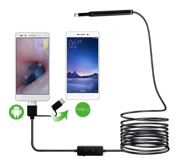 Без Wi Fi артефакт уха Android мобильный телефон эндоскоп электронная микро камера