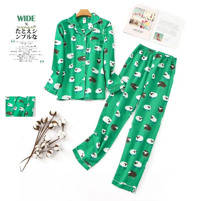 

Womens Autumn&winter Cotton Long Sleeves Casual Pajamas Suit Korean Lovely Pijama Pink Plus Size Pyjamas Sleepwear Sexy Lingerie