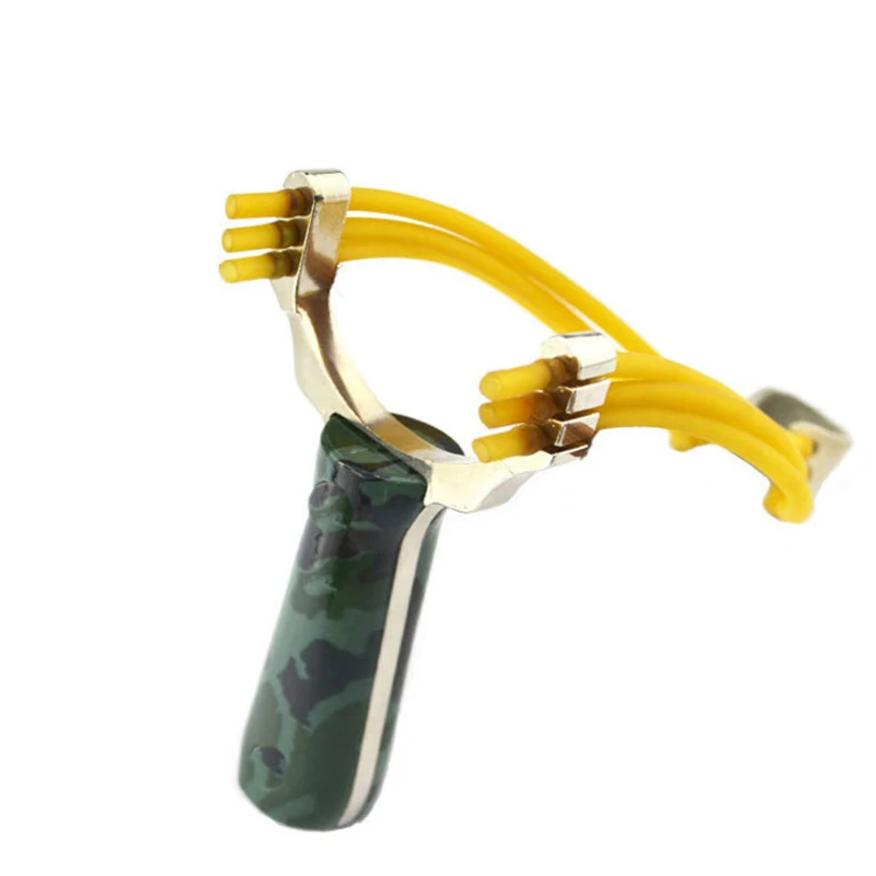  Popular Powerful Sling Shot Aluminium Alloy Slingshot Camouflage Bow Catapult Outdoor Hunting Sling