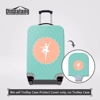

Dispalang Cute Dancing Ballet Girl Waterproof Travel Suitcase Cover Elastic Luggage Protective Cover Apply To 18~32 Inch Cases
