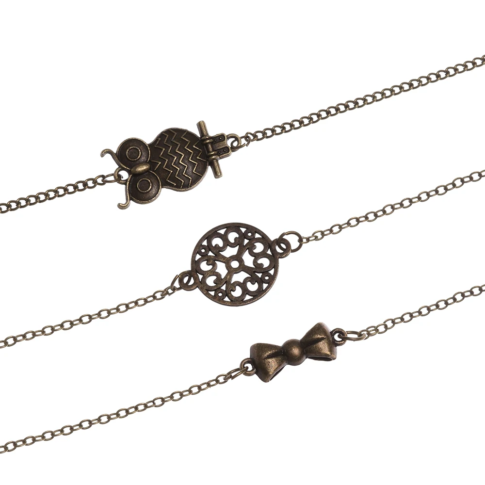 

1pc Hollow Out Round Metal Punk Style Bowknot Owl Glasses Necklace Eye Wear Accessories Eyeglass Lanyard Glasses Chain