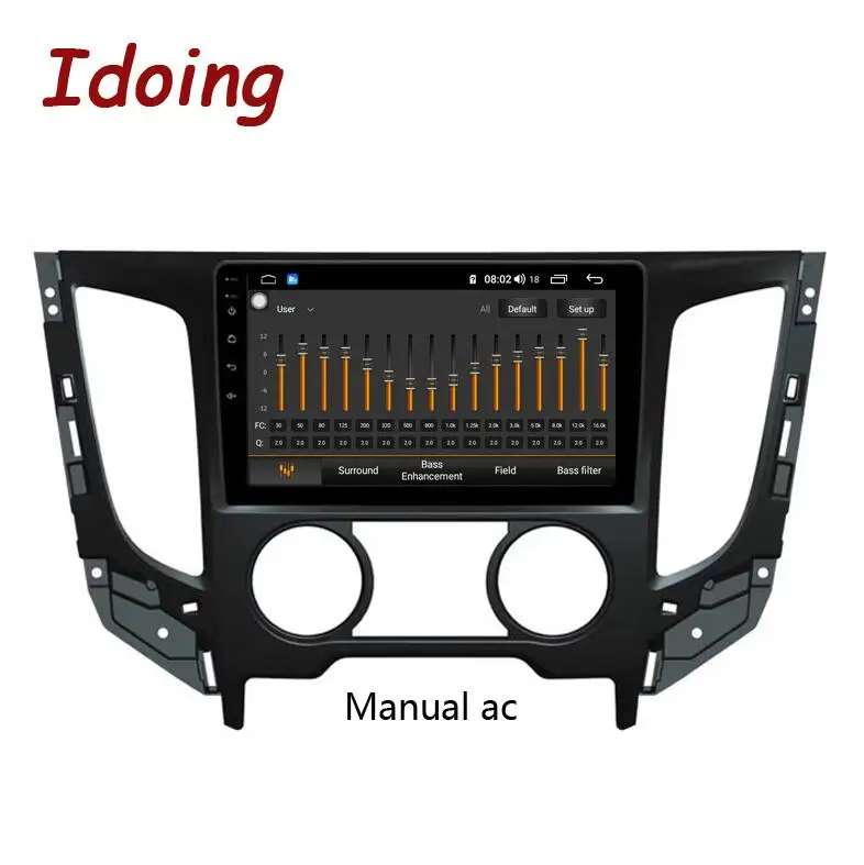 Manual AC Idoing " Android 8,1 2.5D автомобильный Радио DSP мультимедийный плеер для Mitsubishi Triton- Восьмиядерный gps навигация видео 4G+ 64G - Цвет: Manual AC