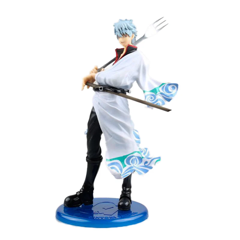 

21CM Gintama Sakata Gintoki Action Figure Fork Ver. Sakata Gintoki PVC figure Toy Anime
