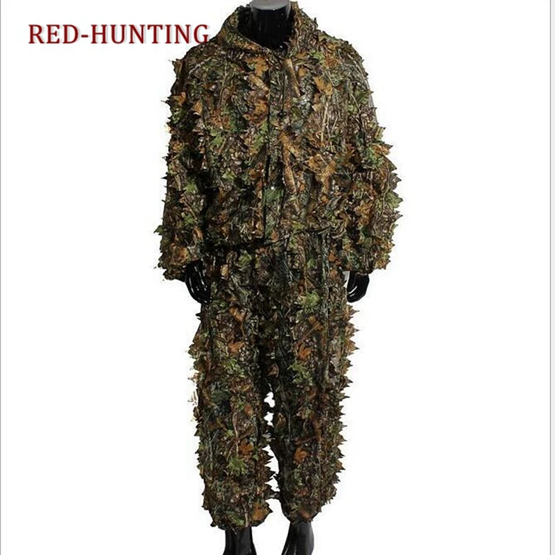 Охотничий Камуфляжный костюм Ghillie 3D камуфляжная одежда джунгли Военная тренировочная форма для снайпера