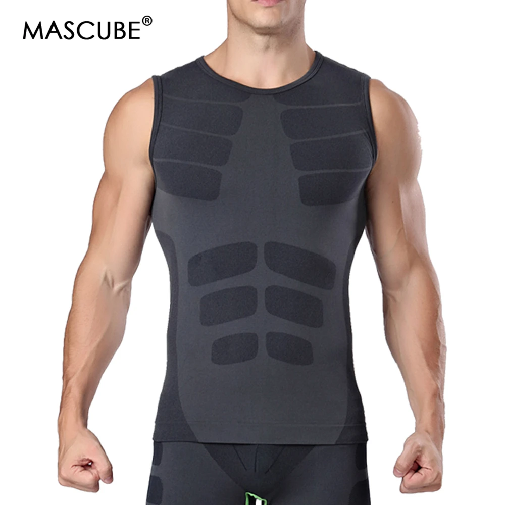 

MASCUBE Men Compression Shirts Skin Tight Vest Tank Top Men Jerseys Quick-drying Crossfit Exercise Workout Fitness Sportswear