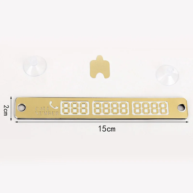 

Car Styling Temporary Parking Card Luminous Calling Phone Number Cards Automobile Luminous License Plate With Sucker Plate XR657