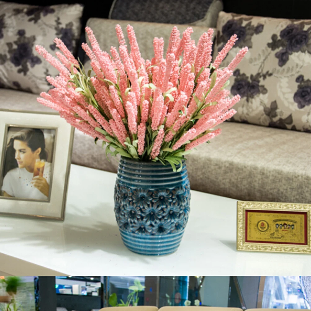 12 головок/Букет искусственных шелковых цветов лаванды букет для украшения дома и