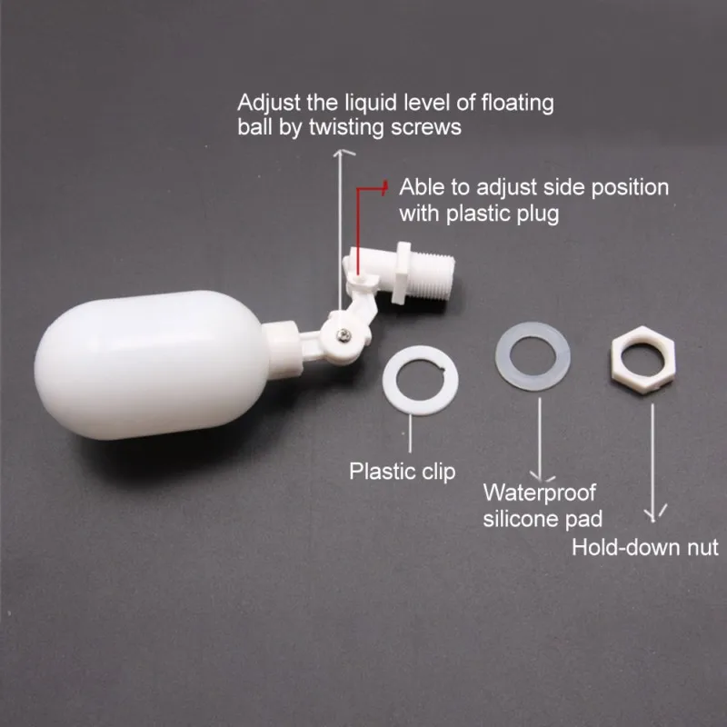 New Automatic Fill Feed Fish Tank Float Ball Valve Shut off 14 Cleaning Fish Tank Aquarium RO Water Reverse Osmosis System Tool (4)