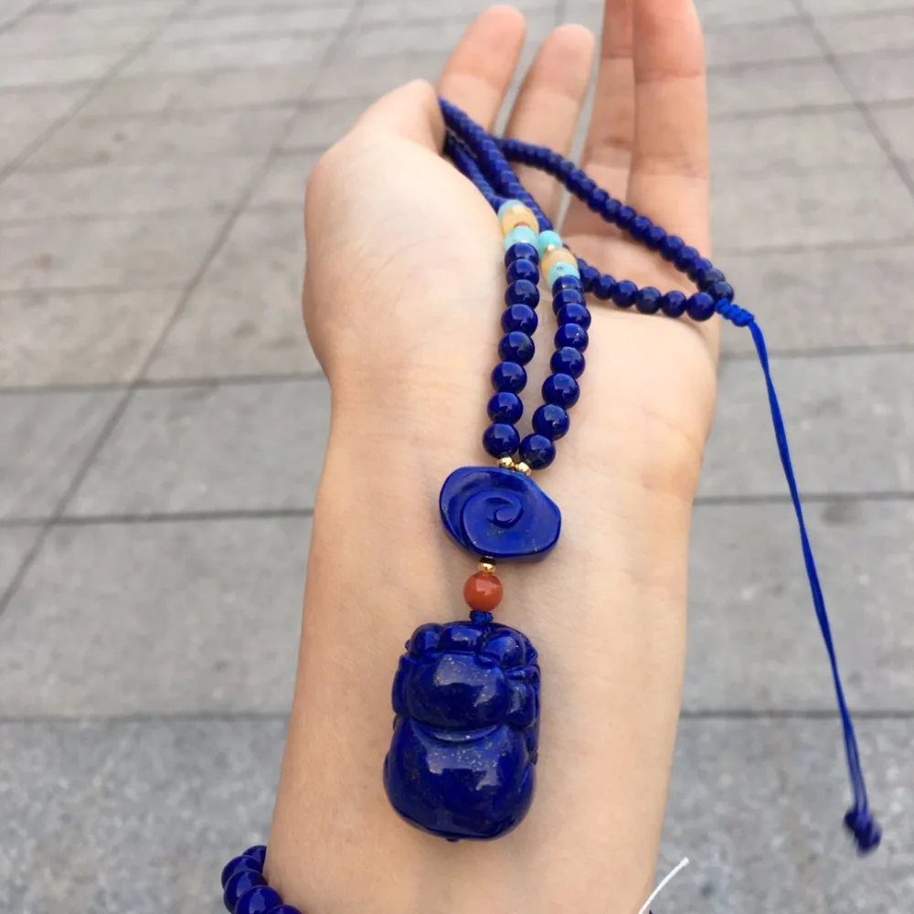 

Fine Jewelry Ntural Blue Lapis Gemstone Bracelets for women 5.3mm Fine Female Hologram Bracelet