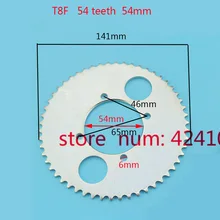 T8F 54 Т цепная пластина 54 мм 54 зуб задняя цепная Звездочка для 47cc 49cc карманный велосипед Мини Мото квадроцикл