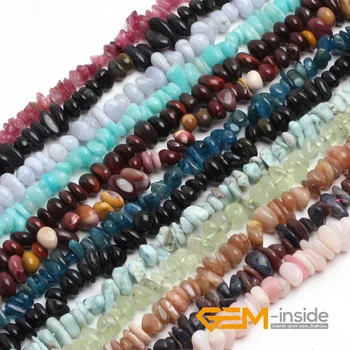 

6x8mm Freeform Natural Stone Beads: Peridot,amazonite,Aventurine,Sun Stone,Tourmaline,Garnet,Chalcedony,Strand 15" Free Shipping